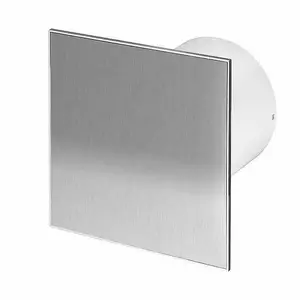 Bathroom Extractor Fan with Timer and Stainless Steel 125mm