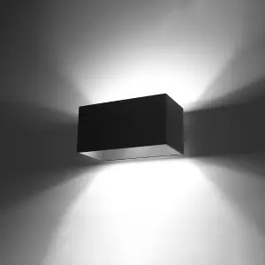 Quad Maxi Aluminium Black 2 Light Classic Wall Light