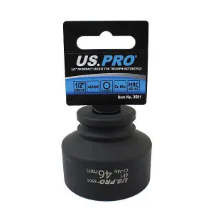 US PRO Tools 1/2" dr 46mm 6PT Hex Socket For Triumph M/C Swinging Arm OEM T3880046