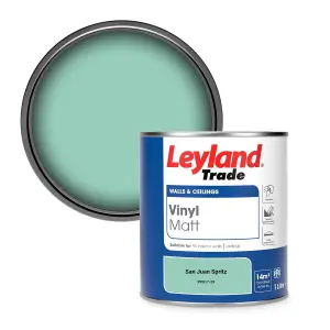 Leyland Trade Vinyl Matt Walls & Ceilings Emulsion Paint San Juan Spritz (PPG17-29) 1L