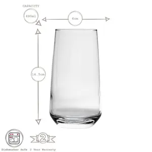 480ml Highball Glass Set (Set of 6)