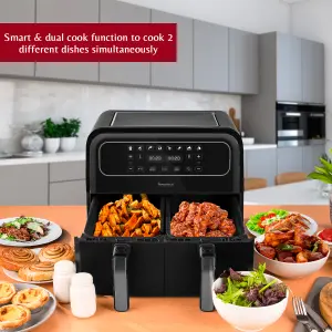 Innoteck Kitchen Pro Dual Basket Air Fryer -  8 Litre (4L x 4L) DualZone Air Fryer