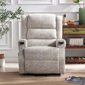 Ashfield Electric Fabric Dual Motor Riser Rise Recliner Lift Mobility Tilt Chair Cream