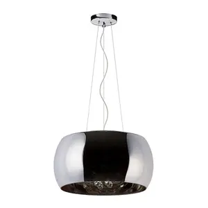 Lucide Pearl Modern Pendant Light 50cm - 6xG9 - Chrome