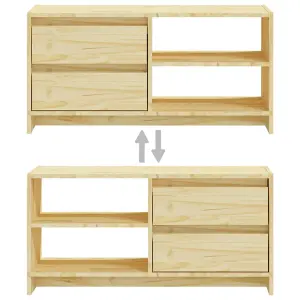 vidaXL TV Cabinet 80x31x39 cm Solid Pinewood