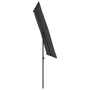 Berkfield Outdoor Parasol with Aluminium Pole 2x1.5 m Black