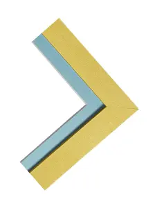 Metro Gold Frame with Blue Mount 60 x 80CM Image Size 50 x 70 CM