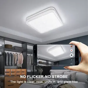 24W LED Square Ceiling Light, daylight 6500K, 2600 Lumen