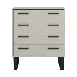 Grey Waxed 4 drawer chest of drawers