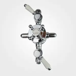 Nes Home Traditional Victorian Thermostatic Shower Valve With Brass Slider Rail