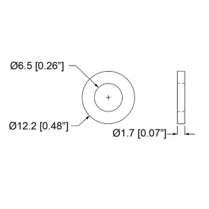 Penn Elcom Flat Washer M6 Black Plastic M6FWB