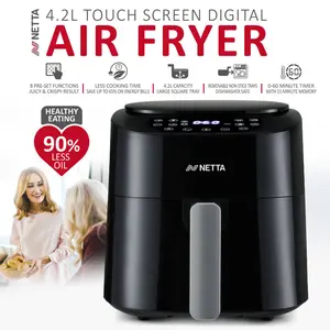 NETTA 4.2L Digital Air Fryer with 60 Minutes Timer - 1300W