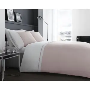 Berkshire Cotton Blend No Pattern Duvet Cover Set with Pillowcases Pink / Single Duvet Cover + 1 Standard Pillowcase