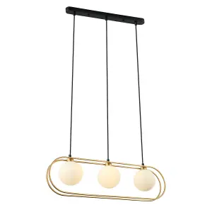 Luminosa Grosetta Modern 3 Light Globe Pendant Ceiling Light, G9