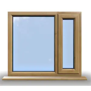 1145mm (W) x 895mm (H) Wooden Stormproof Window - 1/3 Right Opening Window - Toughened Safety Glass