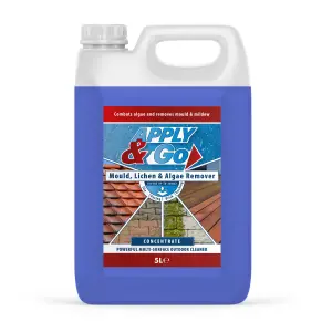 Apply & Go - Mould, Mildew, Lichen, Algae Remover Concentrate Outdoor Cleaning Treatment Decking, Path and Patio Cleaner 5L