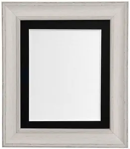 Scandi Pale Grey Frame with Black Mount for Image Size 14 x 11 Inch