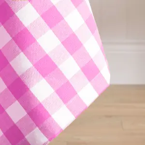 Homescapes Pink Block Check Cotton Gingham Tablecloth 137 x 137 cm