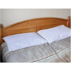 PAIR Waterproof Soft Towelling Pillowcase - Standard Size - Zipped Closure