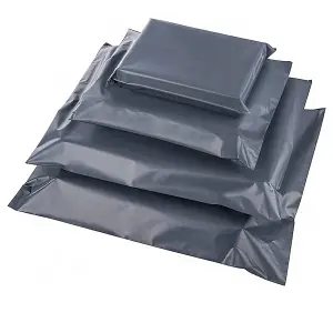 100 x 6x9" (152x228mm) Plain Grey Polythene Waterproof Self Sealing Postal Mailing Bags