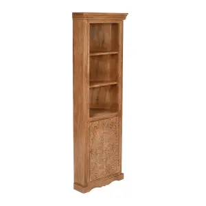 Artistry Mango Wood Corner Bookcase