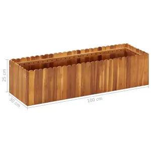 Berkfield Garden Raised Bed 100x30x25 cm Solid Acacia Wood