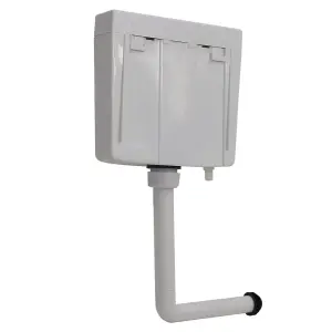 Toilet Cistern with Bottom Water Inlet 3/6 L Grey