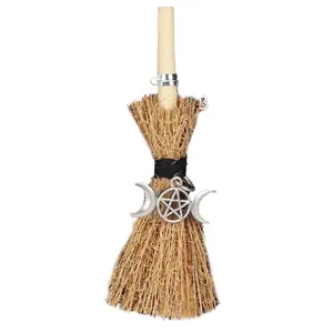 Something Different Mini Magick Triple Moon Broomstick Brown/Silver (One Size)