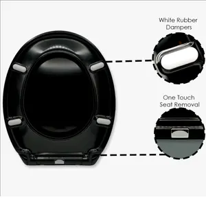 AQUALONA Duroplast Toilet Seat - with Soft Close and One Button Quick Release