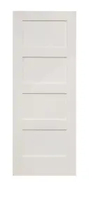 Shaker 4 Panel White Primed Panel Door 1981 x 838mm