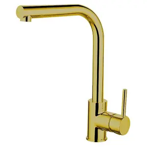 Aquarius TrueCook Series 3 Brushed Gold Single Lever Kitchen Mixer Tap AQTK003BG