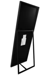 MirrorOutlet The Artus Black Aluminium Edged Cheval Mirror170CM X 58CM