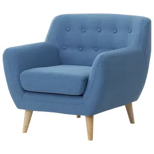 Beliani Retro Armchair MOTALA Fabric Blue