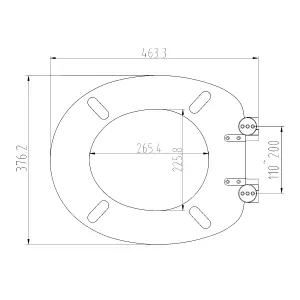 Oak Effect Soft Closing Toilet Seat