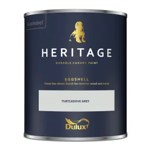 Dulux Trade Heritage Turtle Dove Grey Eggshell Wall paint, 750ml