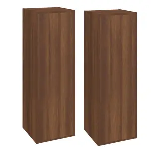 Berkfield TV Cabinets 2 pcs Brown Oak 30.5x30x90 cm Engineered Wood