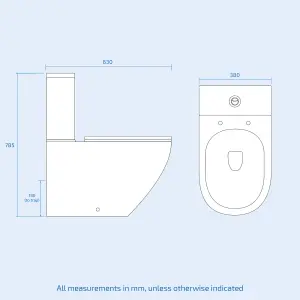 Nes Home 335 x 295mm Cloakroom Rectangle Counter Top Basin Sink