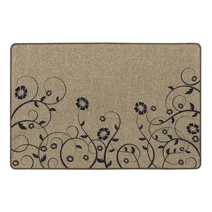 JVL Elegance Door Mat 50 x 75 cm, Trailing Flower