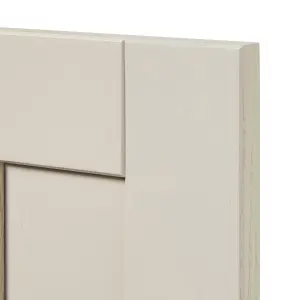 GoodHome Verbena Painted natural ash Matt cashmere Shaker 2 drawer front, bridging door & bi fold door 600mm