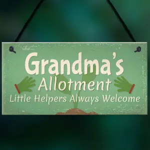 Red Ocean Garden Sign Grandma's Allotment Shed SummerHouse Hanging Plaque Nan Nanny Gifts For Her