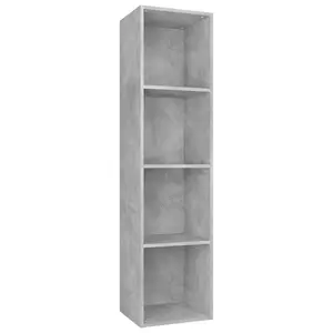 Berkfield Book Cabinet/TV Cabinet Concrete Grey 36x30x143 cm Engineered Wood