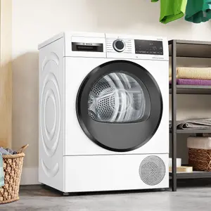 Bosch WQG24509GB 9kg Freestanding Heat pump Tumble dryer - White