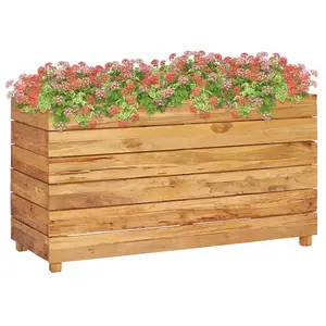 Berkfield Raised Bed 100x40x55 cm Recycled Teak and Steel