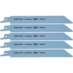 Reciprocating Saw Blade Metal 150mm 24tpi Bi Metal Pack of 5 by Ufixt