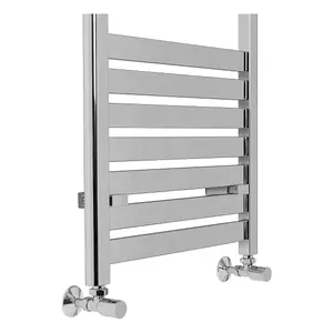 Right Radiators 800x500 mm Designer Bathroom Flat Panel Heated Towel Rail Warmer Radiator Rad Chrome