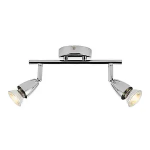 Luminosa Amalfi 2 Light Adjustable Spotlight Chrome, GU10