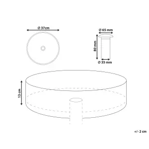 Ceramic Countertop Basin 370 mm Black GELDO