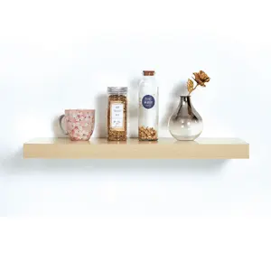 Shelf Depot Maple Floating Shelf (L)600mm (D)230mm, Pack of 2