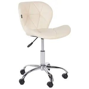 Beliani Retro Desk Chair Beige VALETTA