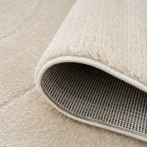 Cream Beige Scandi Style Velvety Soft Rug 80x150cm